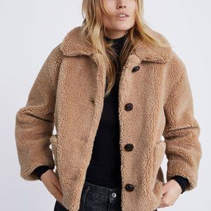 zara fleece jacket camel